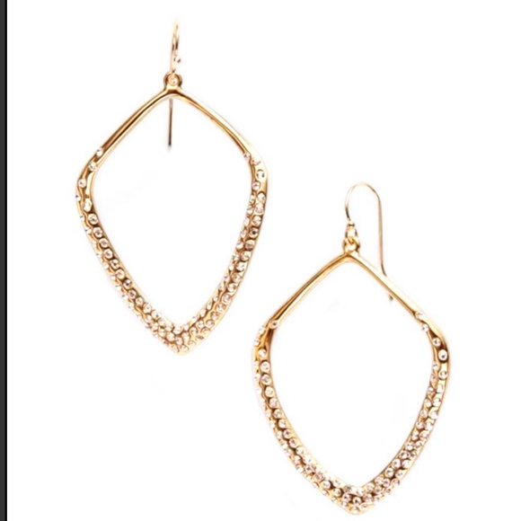 ALEXIS BITTAR• New Gold Miss Havisham Crystal Kite  Reviews Lightweight Earrings - Picture 12 of 14